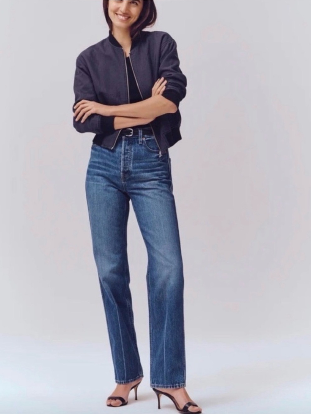 Alex Mill Straight Leg Jeans in Medium Blue (Similar to Khaite Danielle)